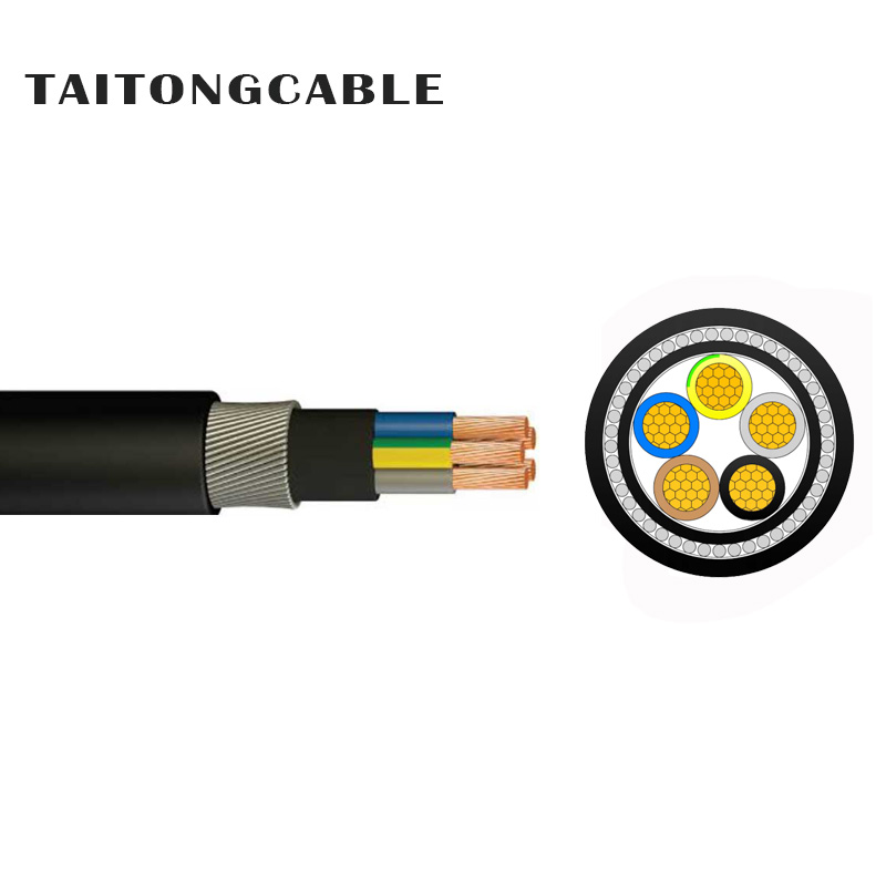 Lavspent 2-5-kjerners kobberleder SWA-pansrede XLPE-isolerte PVC-mantlede strømkabler